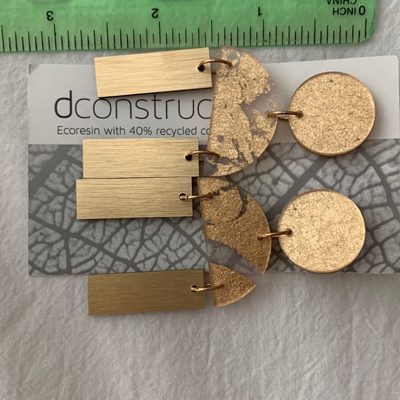 Resin Statement Geometric Stud Earrings by dconstruct - Picture 5 of 5
